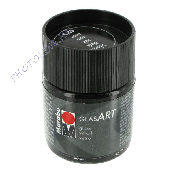 Marabu GlasART oldószeres festék, FEKETE 50ml (kifutó)