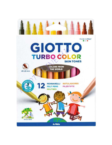 Filctoll 12 db, turbo maxi, bőrtónusok, Giotto