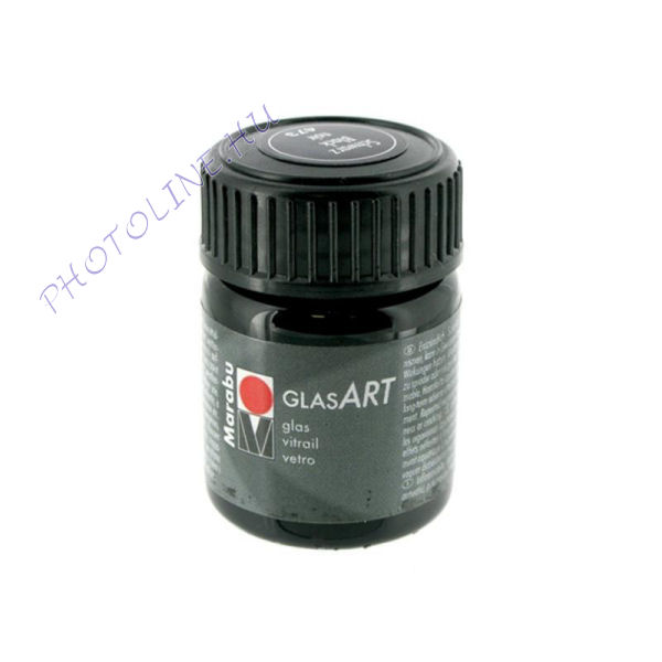 Marabu GlasART oldószeres festék, FEKETE 15ml (kifutó)