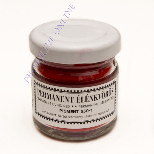 Pigmentpor PERMANENT ÉLÉNKVÖRÖS 30ml