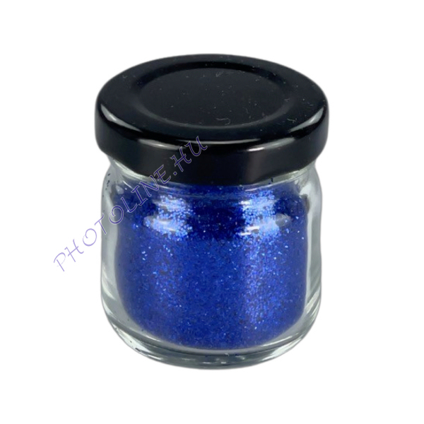 Glitterpor, 30 ml, sötétkék