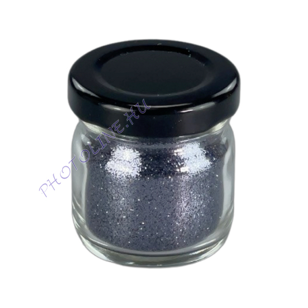 Glitterpor, 30 ml, grafitszürke