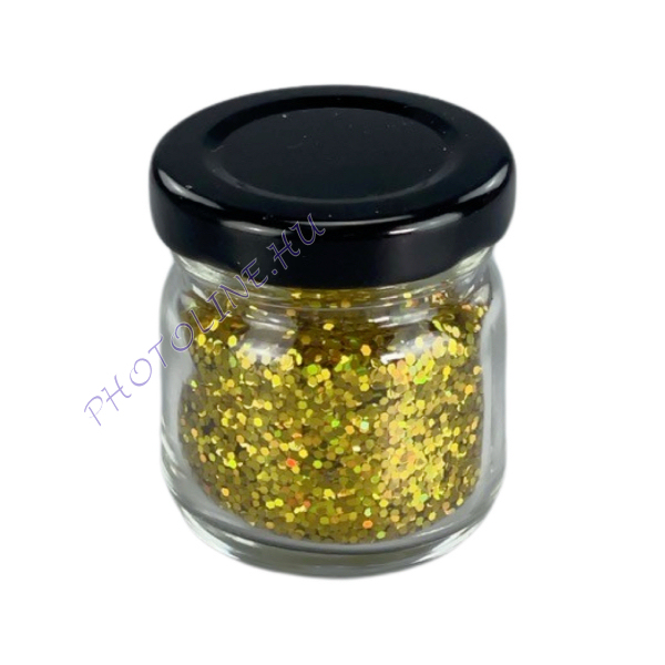 Glitterpor, 30 ml, arany (nagy csillámok)