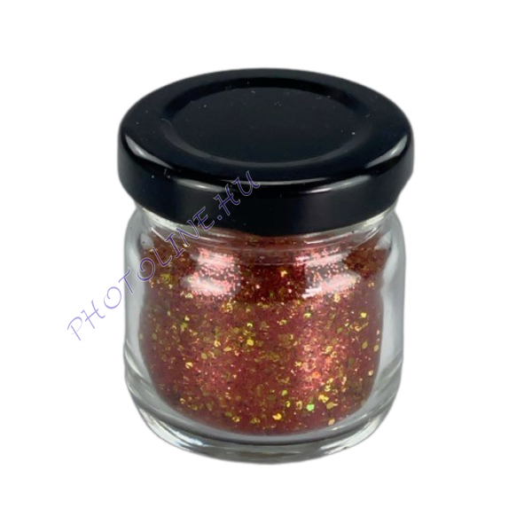 Glitterpor, 30 ml, vörösréz (közepes csillámok)