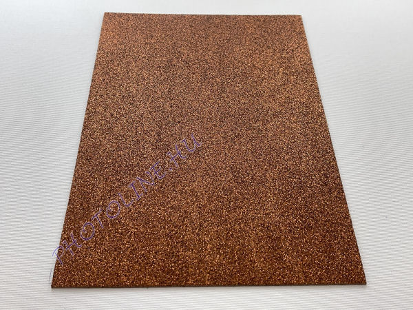 Dekorgumi A4 glitteres, bronz (10 db/cs)