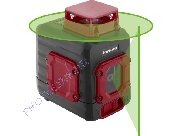 Automatikus lézeres vízszintező, ZÖLD, 1D1V (1×360°+1V) pontosság: 0,3mm/1m, 1/4 és 5/8 menet