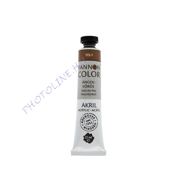 Pannoncolor akrilfesték ANGOLVÖRÖS 22ml