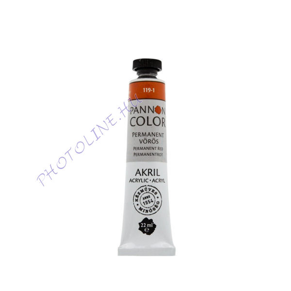 Pannoncolor akrilfesték PERMANENT VÖRÖS 22ml