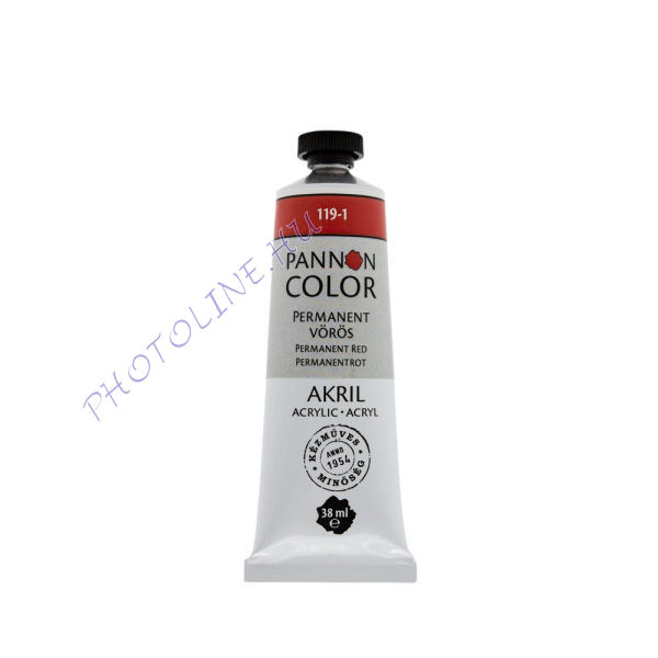 Pannoncolor akrilfesték PERMANENT VÖRÖS 38ml