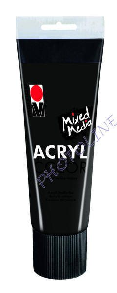 Marabu Acryl Color festék FEKETE 225ml