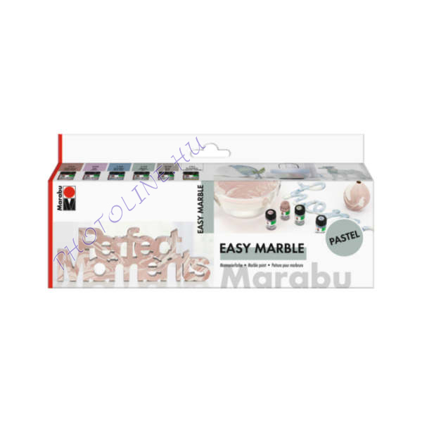 Easy Marble márványozó festék készlet 6*15ml PASTEL