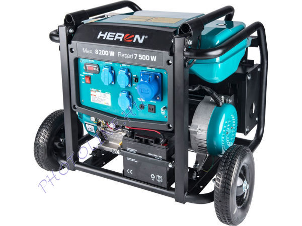 Heron 8896145 benzinmotoros áramfejlesztő generátor, 8000 W, 230V, hordozható