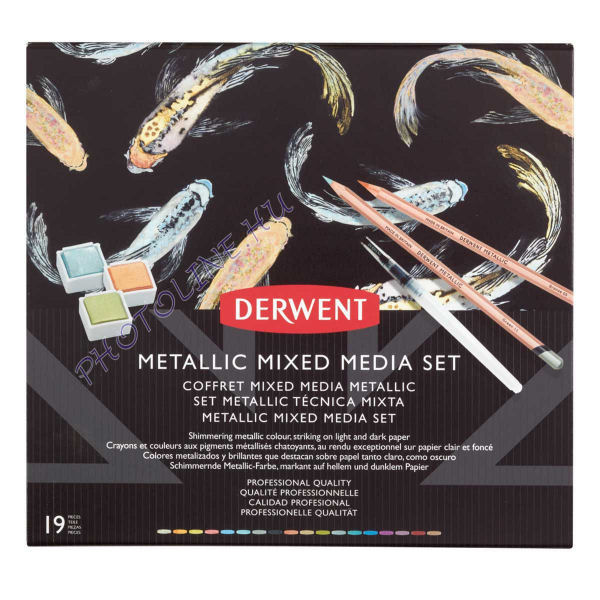 Derwent Metallic mixed media készlet, 19 db