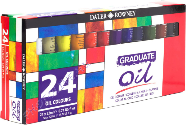 Daler-Rowney Graduate 24 színű olajfesték készlet (22 ml x 24db)