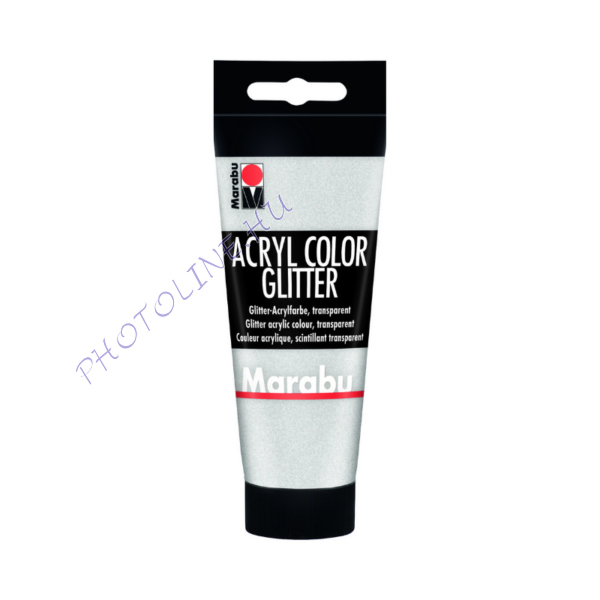 Marabu Acryl Color festék glitter EZÜST 100ml