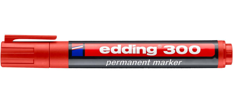 Edding 300 permanent marker piros