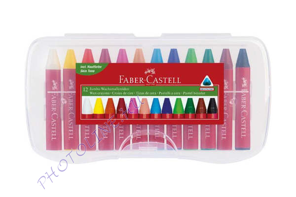 FABER-CASTELL Jumbo zsírkréta, 12 db, kb.15 cm