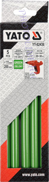 Ragasztórúd készlet 5db, 11mm, zöld