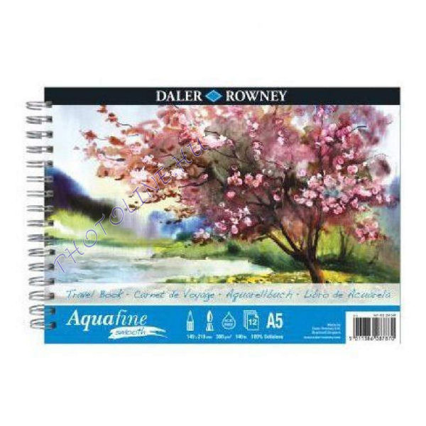 Daler-Rowney Aquafine tömb sima 300g A5 - 12 lap