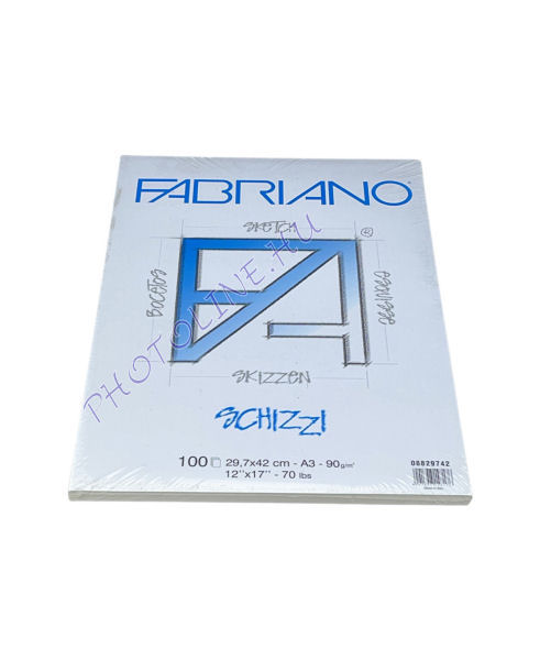 Fabriano skicctömb 100 lap, A3, 90gr SCHIZZI