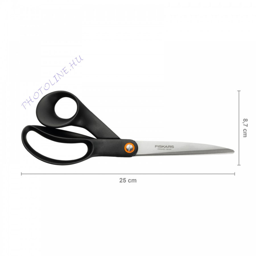 Fiskars professzionális nagy olló 25 cm, fekete (831961)