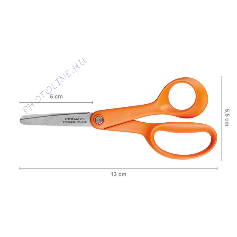 Fiskars Classic jobbkezes gyermekolló, 13 cm, narancs