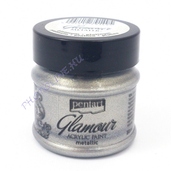 Glamour metál akrilfesték 50 ml platinum