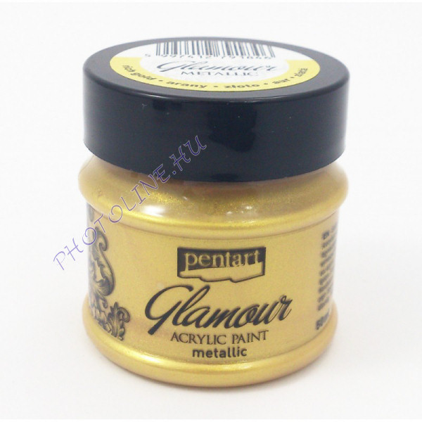 Glamour metál akrilfesték 50 ml arany