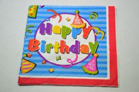 Decoupage Szalvéta Happy Birthday