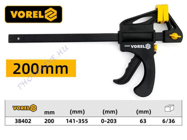 Gyorsszorító 200 mm (egykezes)